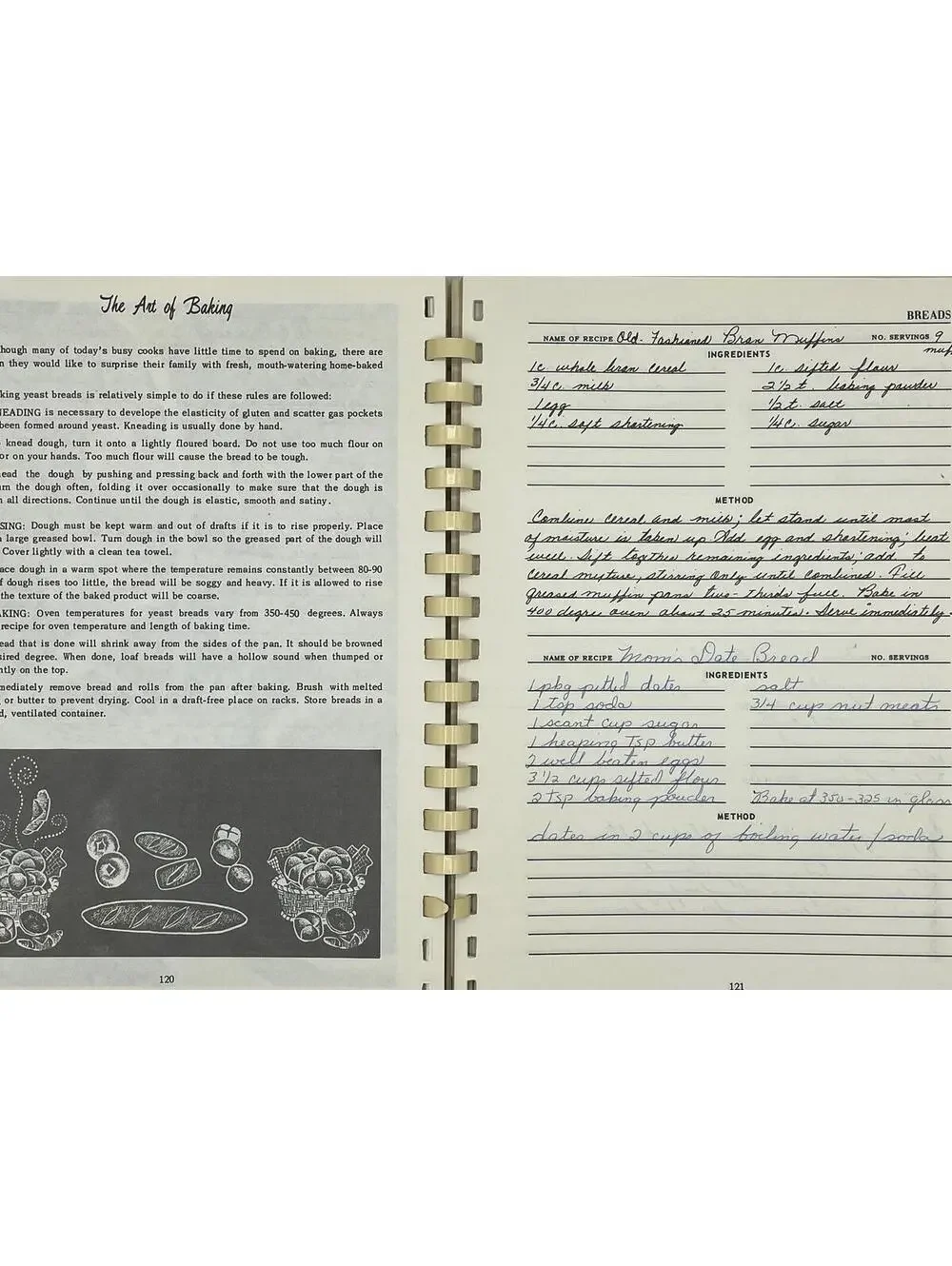 Vintage 1964 Cookbook: My Favorite Recipes, Spiral Bound Recipe Keeper